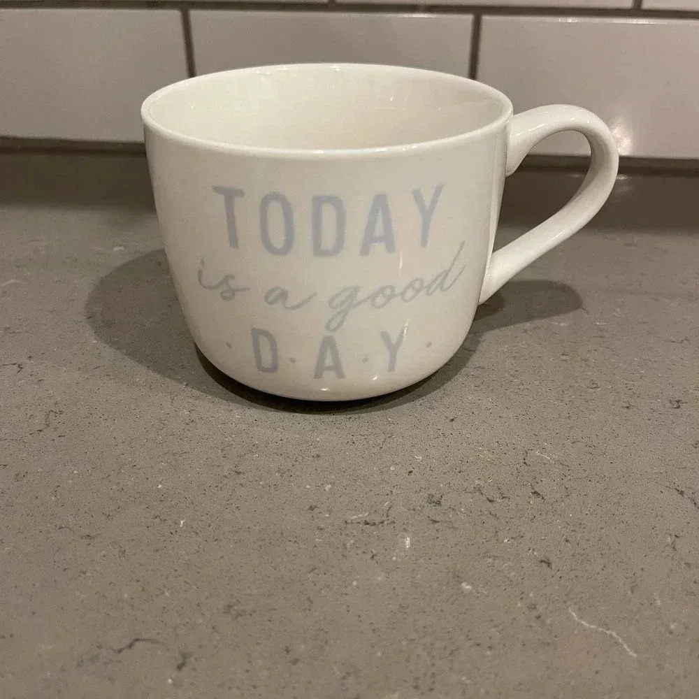 Opal House Porcelain Today Is A Good Day Coffee Mug White